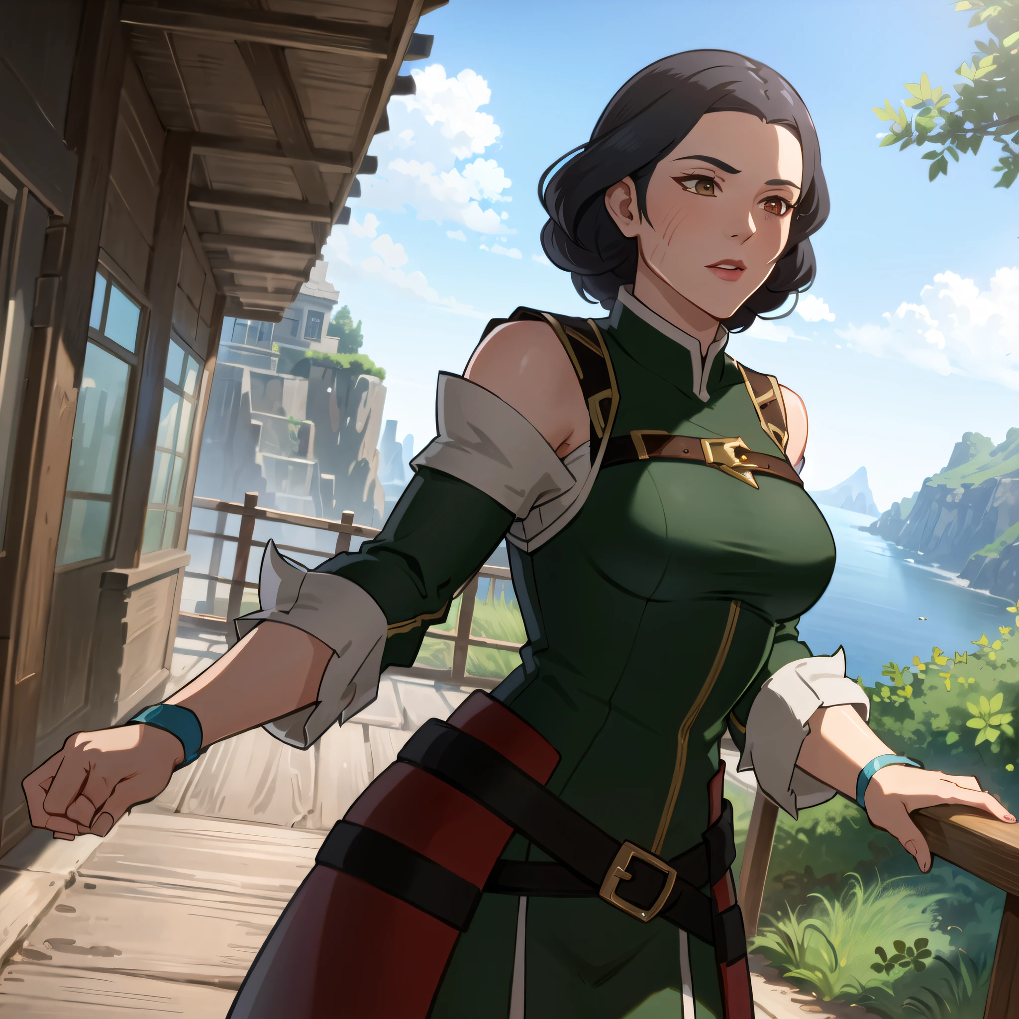 (cowboy shot), (sfw), (masterpiece), (best quality:1.0), (ultra highres:1.0)
BREAK
<lora:LinTLOK:0.5> LinTLOK, 1girl, MHmix, wearing mhmix, fantasy
<lora:MHmix:1>
BREAK
(jungle, outdoors, gorgeous view)