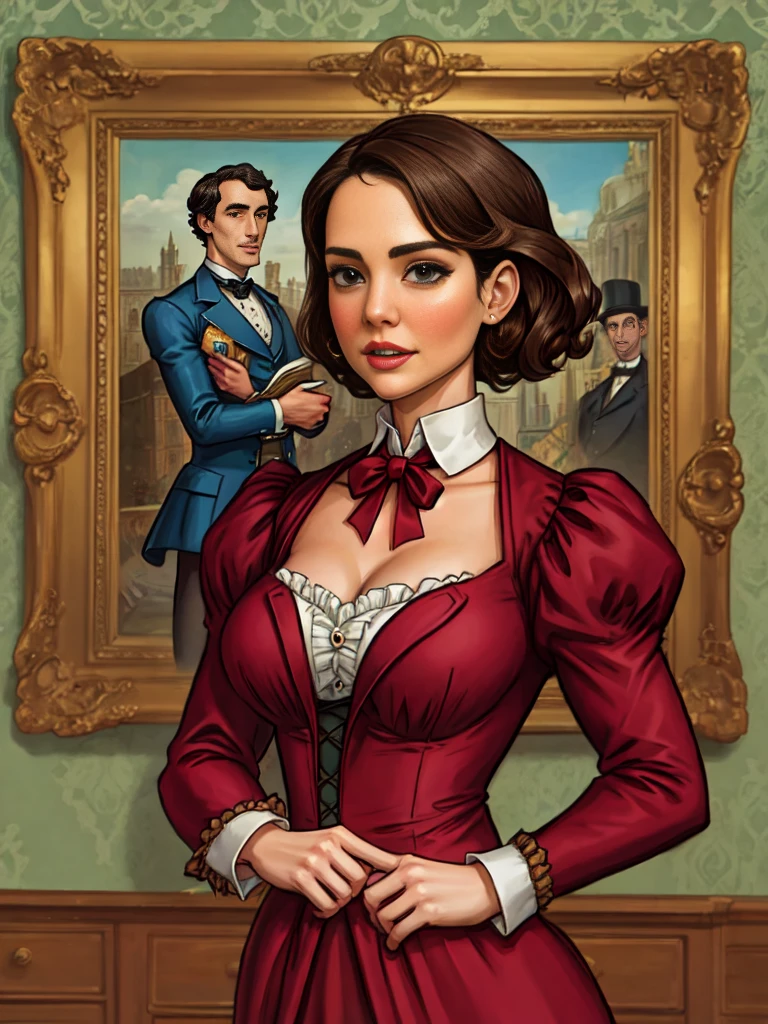 add_detail, masterpiece, Katie Holmes as Sherlock Holmes the Victorian Detective,