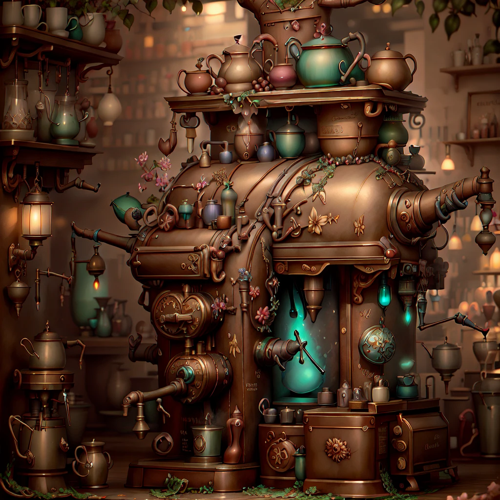 <lora:FairTaleAI:1> FairyTaleAI coffee machine