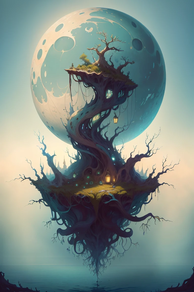 best quality, masterpiece, ultra high res, (photo realistic:1.4),surrealism, dream-like,
beautiful crescent moon over the ocean, fantasy creature,
RootsBranchesAI, <lora:RootsBranchesAIv5:0.9>
