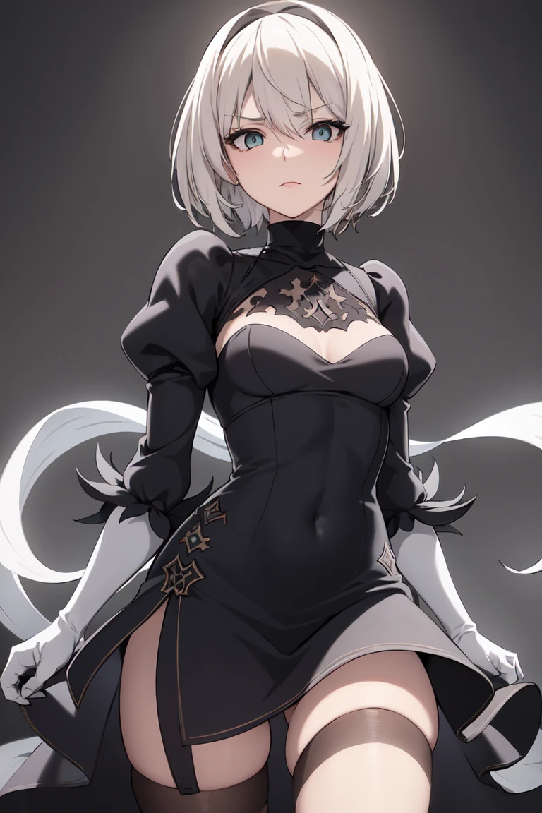 ((best quality)), ((masterpiece)), (detailed), ultra detailed, 1girl, solo
stare, looking at viewer, (interview:1.3), (dark background, the ruined city:1.3)
ultra detailed, 1girl, solo
<lora:Eternal2Bv2:0.7>
yorha no. 2 type b,
katana, broken sword,