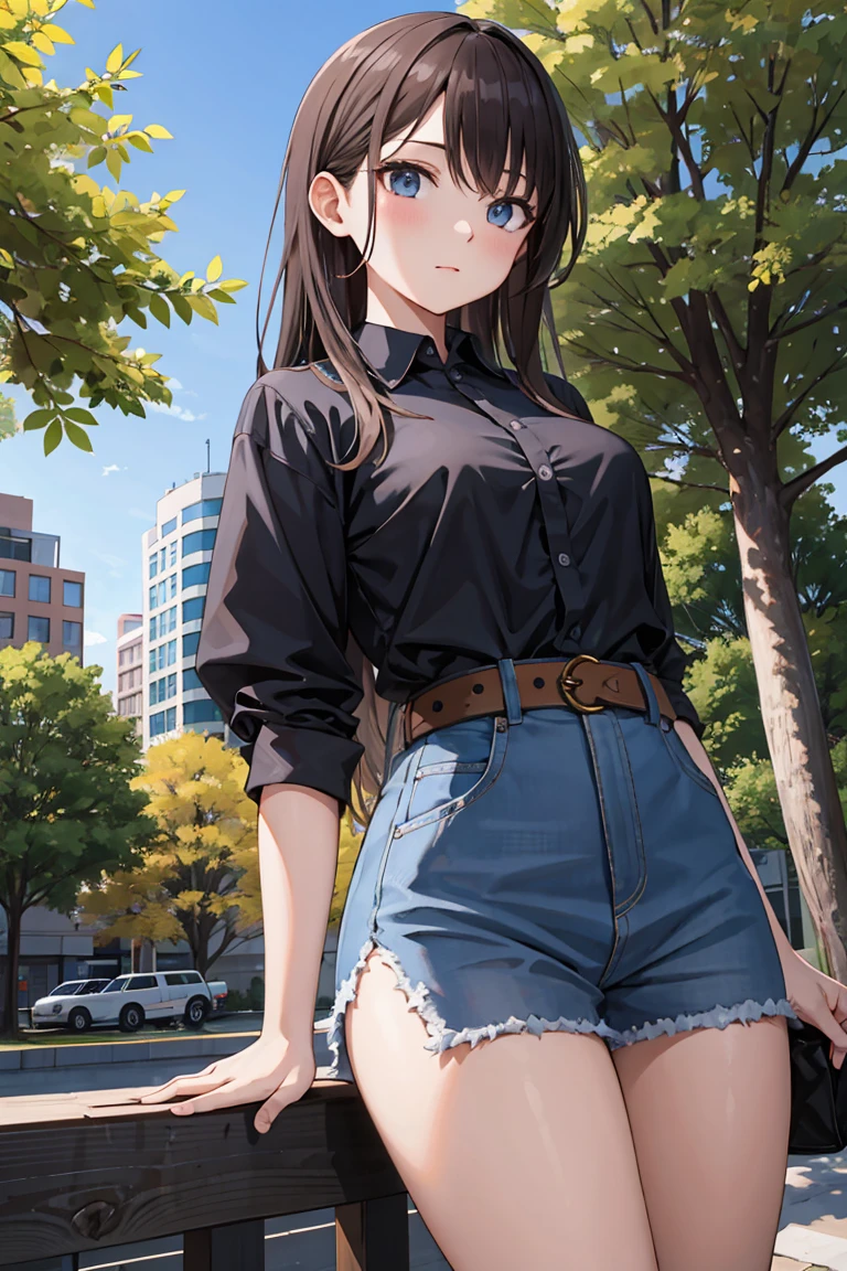 masterpiece, best quality, high resolution, extremely detailed, detailed background, cinematic lighting, 1girl, (park:1.4)