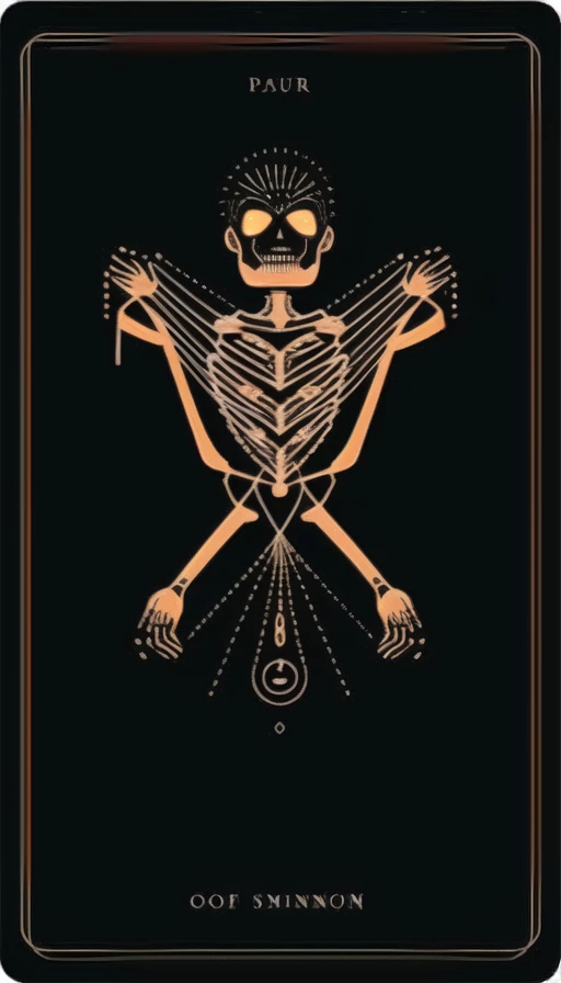 soul card, line, Human skeleton, no people, <lora:soulcard-000002:1>