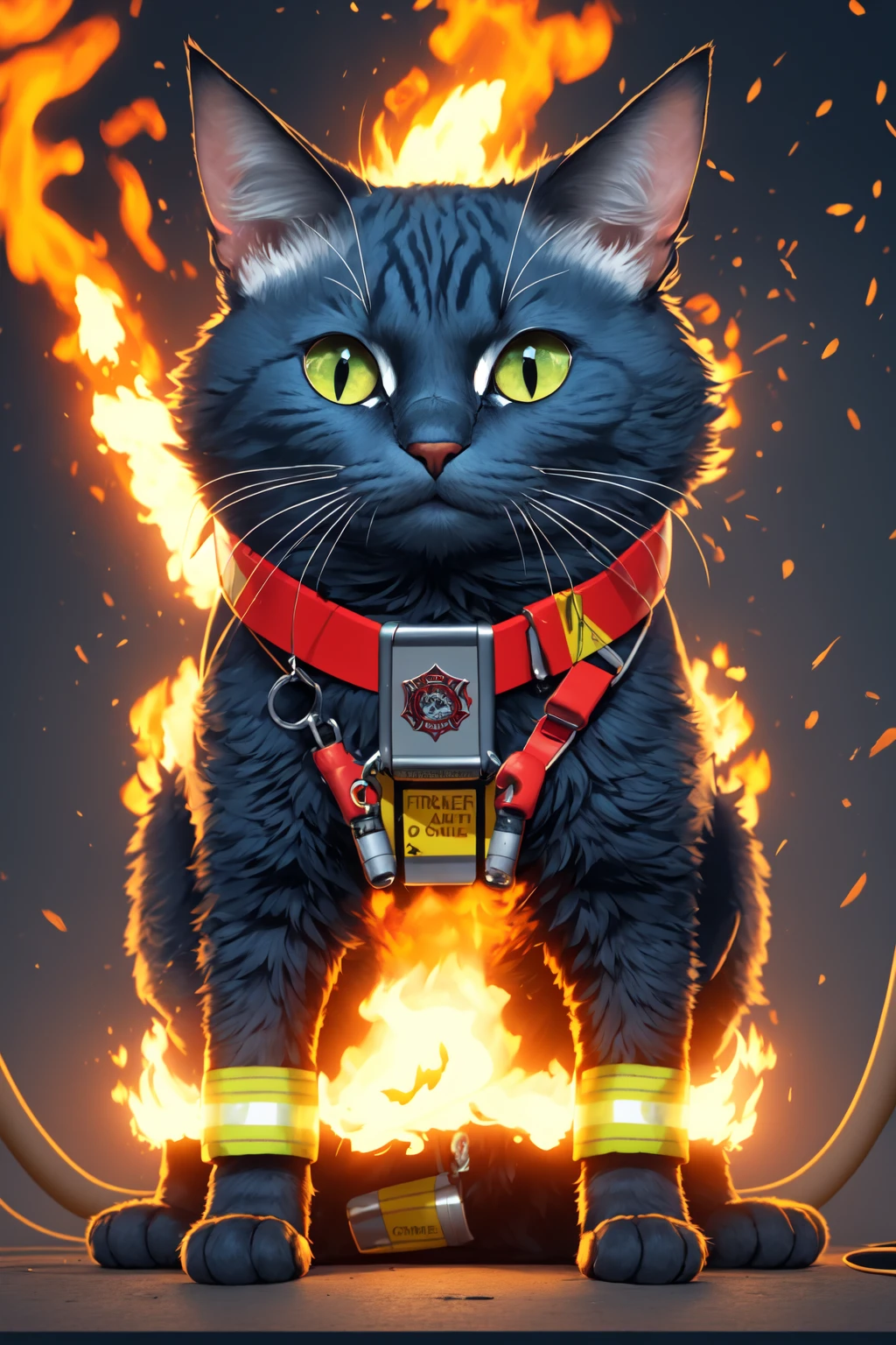 <lora:c4ttitudev2-000003:0.8> c4ttitude, firefighter