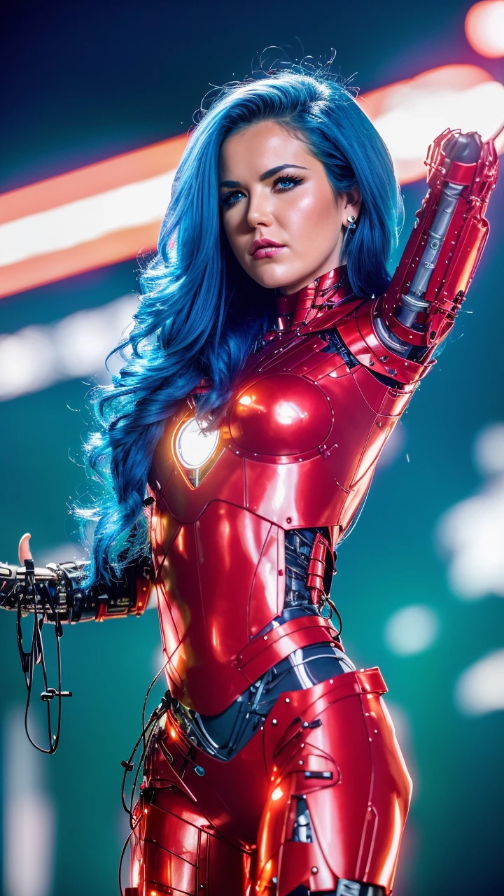 Photorealistic Image of AlissaWhiteGluztQuiron woman intricate android with cyborg arms,
<lora:quiron_AlissaWhiteGluz_v3:1> ,