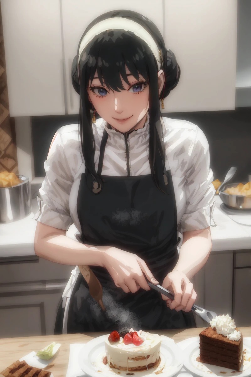 <lora:yor4:0.91> yor,
cooking, bun_\(food\), cake, dumpling, steaming_body, apron_removed, apron_lift,, (masterpiece:1.3), (best_quality:1.3), (ultra_detailed:1.3), 8k, extremely_clear, realism, (ultrarealistic:1.3),, 1girl, solo, wide_shot,, seductive_smile,, insane details, intricate details, hyperdetailed, ultra detailed, extreme detailed, highest detailed, high_detail, colorful, beautiful, hdr, photorealistic, highres, ultra_high_res, photography, aesthetic, extremely_delicate,