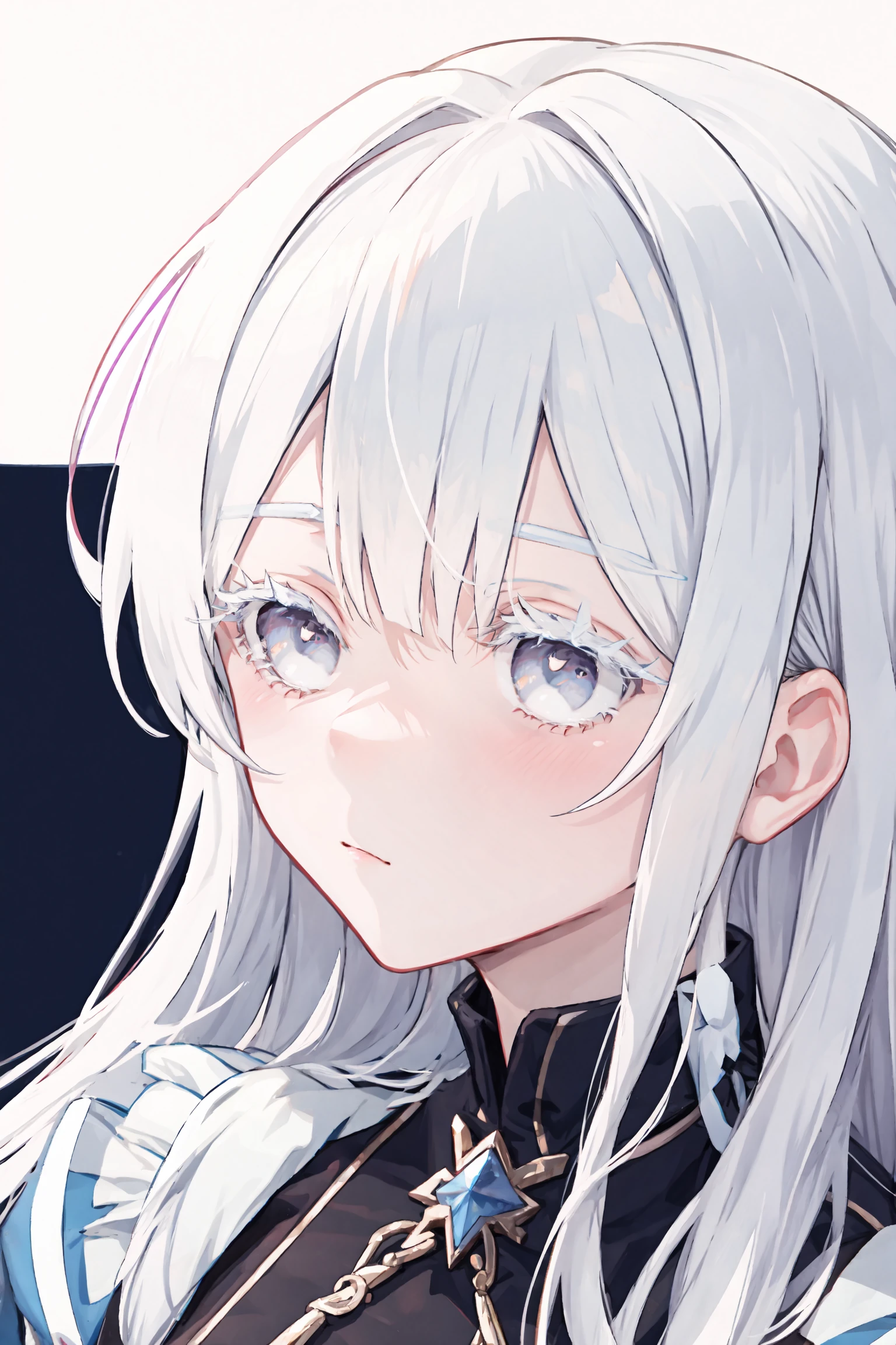 1girl, white hair, (colored eyelashes, white eyelashes:1.2), sleepy, yellow, faint smile, (smile:0.8), closed mouth, head down,
<lora:colored_eyelashes000:1>