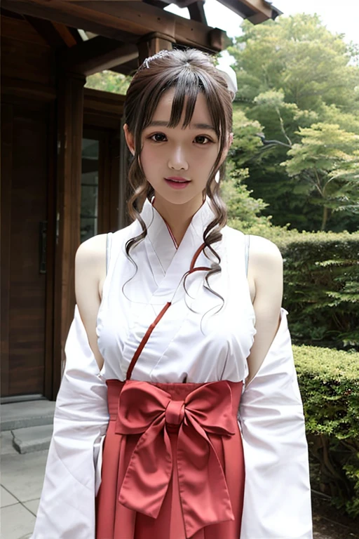 1girl, realistic, solo, <lora:hongKongGirl_v20:0.3>,<lora:koreanDollLikeness_v15:0.3> (masterpiece:1.2), best quality, outside, <lora:miko_v10-10:1> , miko,