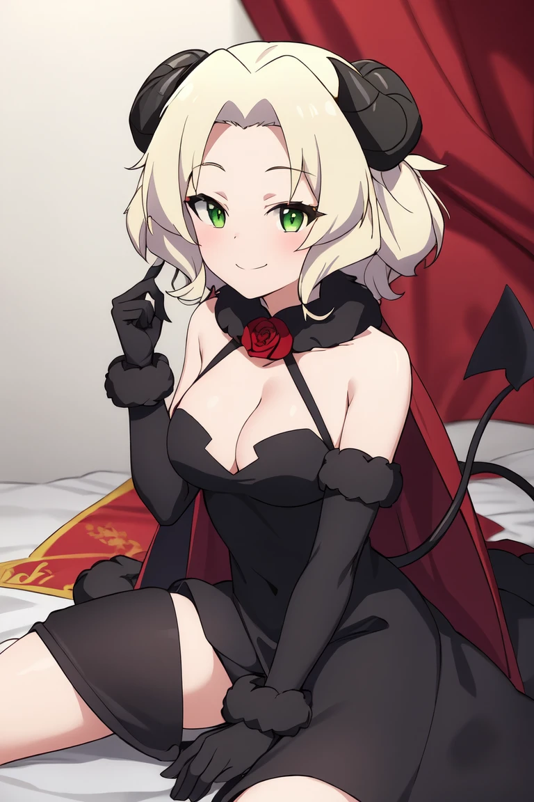 <lora:PecoraV1:0.8>
pecora
((best quality)), ((masterpiece)), (detailed)
1girl, black_dress, black_footwear, blonde_hair, breasts, cape, cleavage, closed_mouth, coat, curled_horns, demon_girl, demon_horns, demon_tail, dress, full_body, fur-trimmed_boots, fur-trimmed_cape, fur-trimmed_dress, fur_trim, gloves, green_eyes, horns, looking_at_viewer, red_flower, red_rose, rose, short_hair, smile, solo, tail, transparent_background
(interview:1.3)
upper_body