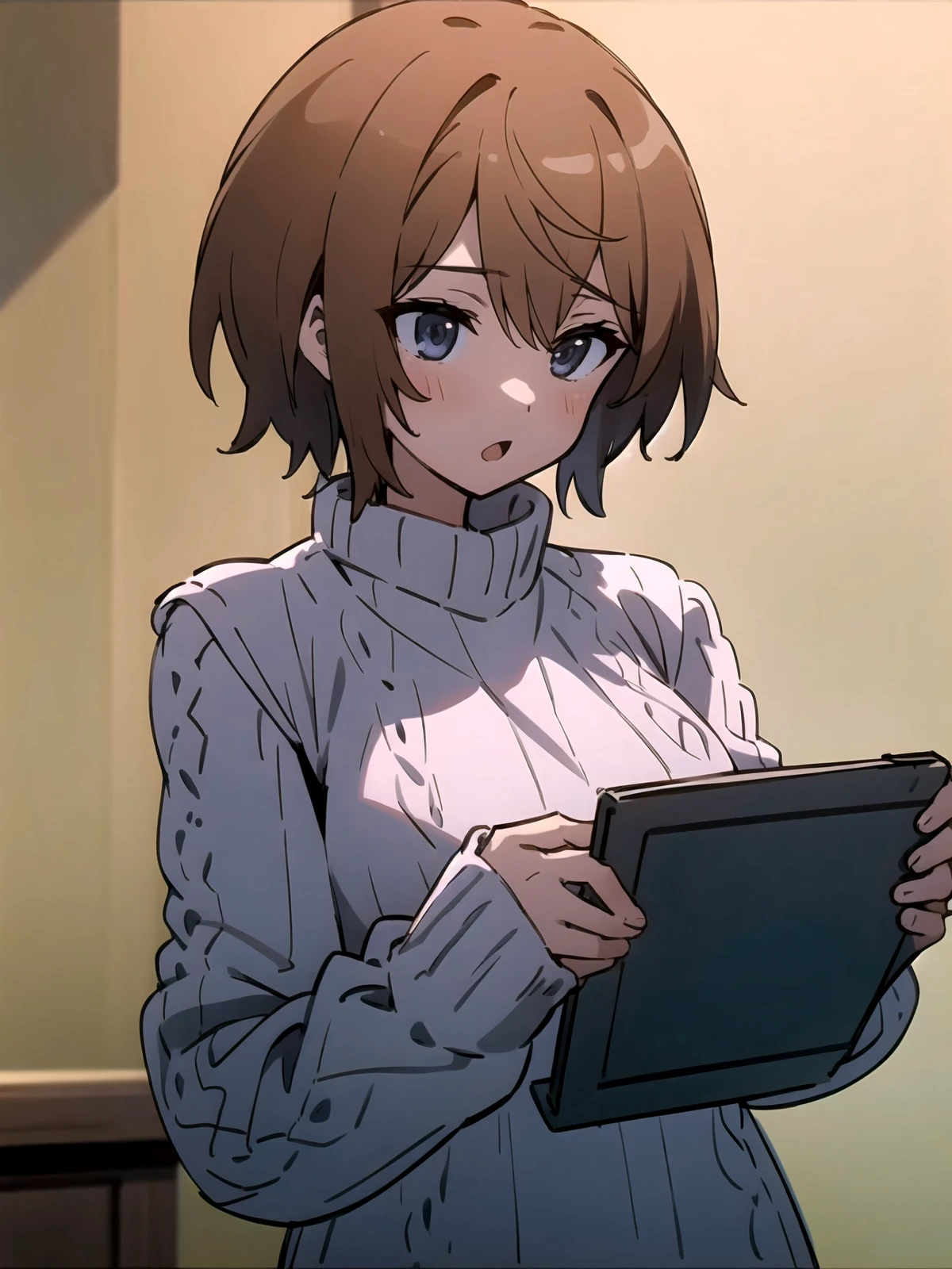 1girl, <lora:Saiai_Kinuhata_V5:0.7>, (solo), sexy, sweater