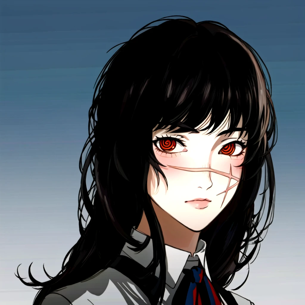 <lyco:Persona Lycoris-000036:0.7>, <lora:Yoru:0.9>, 1girl, ((simple background, white background)), black hair, long hair, blush, cross scar, facial scar, looking at viewer, neck ribbon, pinafore dress, red eyes, ribbon, ringed eyes, school uniform, pout, yoru \(chainsaw man\), absurdres, highres,
(((masterpiece))), (highest quality), best quality, highres, (intricate details), 8K, extremely detailed, ((perfect face)), cinematic lighting, extremely detailed, perfect face, volumetric lighting, bokeh, amazing, (masterpiece:1.2, best quality),