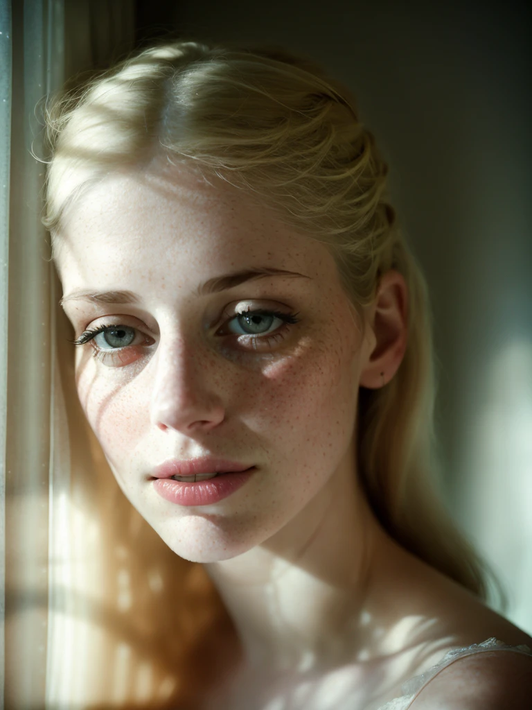 abstract colors, texture, film grain, skin pores, dusty atmospheric haze, vignetting, intricate hasselblad dslr 8K RAW dramatic portrait photo of
CharlotteStokely
the enigmatic dreamweaver, gazes into the distance with an air of quiet contemplation. Her secrets are hidden beneath the surface, like the layers of a misty morning. The soft hues of dawn embrace her delicate features, highlighting the gentle curve of her lips as they form a half-smile, hinting at the mysteries she holds. (open eyes), detailed eyes, bokeh dof, photorealism, (intricately detailed face:1.1)