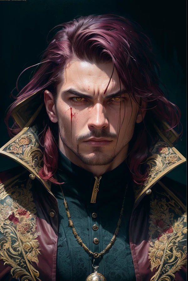(masterpiece), (extremely intricate), fantasy, (((photorealistic photo of an evil hermit, male, villain, anti hero, evil face, masculine face, medium hair, Maroon hair, wicked, cruel, sinister, malicious, ruthless, masculine, athletic))), (((dark bloody clothing, intricate details on clothing))), (perfect composition:1.4), aspect ratio 1:1, beach, deviantart hd, artstation hd, concept art, detailed face and body, award-winning photography, margins, detailed face, professional oil painting by Ed Blinkey, Atey Ghailan, Jeremy Mann, Greg Manchess, Alex Gray, trending on ArtStation, trending on CGSociety, intricate, high detail, sharp focus, dramatic, award winning matte drawing cinematic lighting octane render unreal engine volumetrics dtx