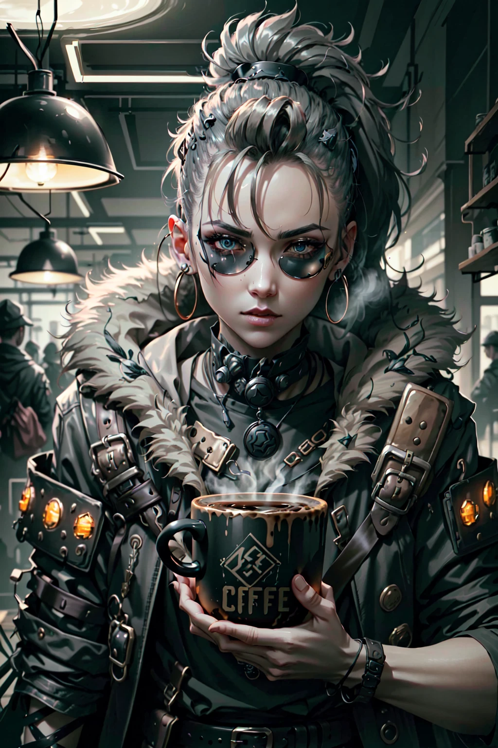 <lora:CyberpunkStyleV3-000009:0.8> PunkAI coffee mug