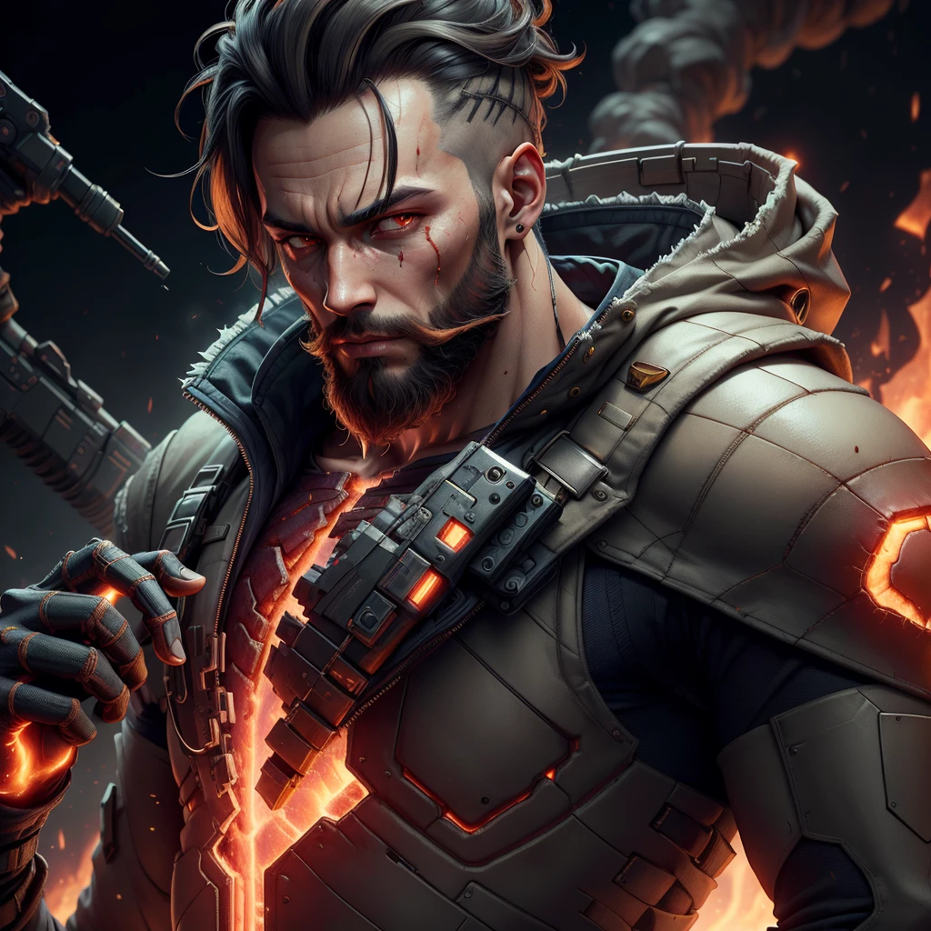 <lora:MagmaTech-20:0.8>,MagmaTech, jacket, scifi
lava, blazing hot,
,scholar , scroll, 1boy,beard, orange skin,