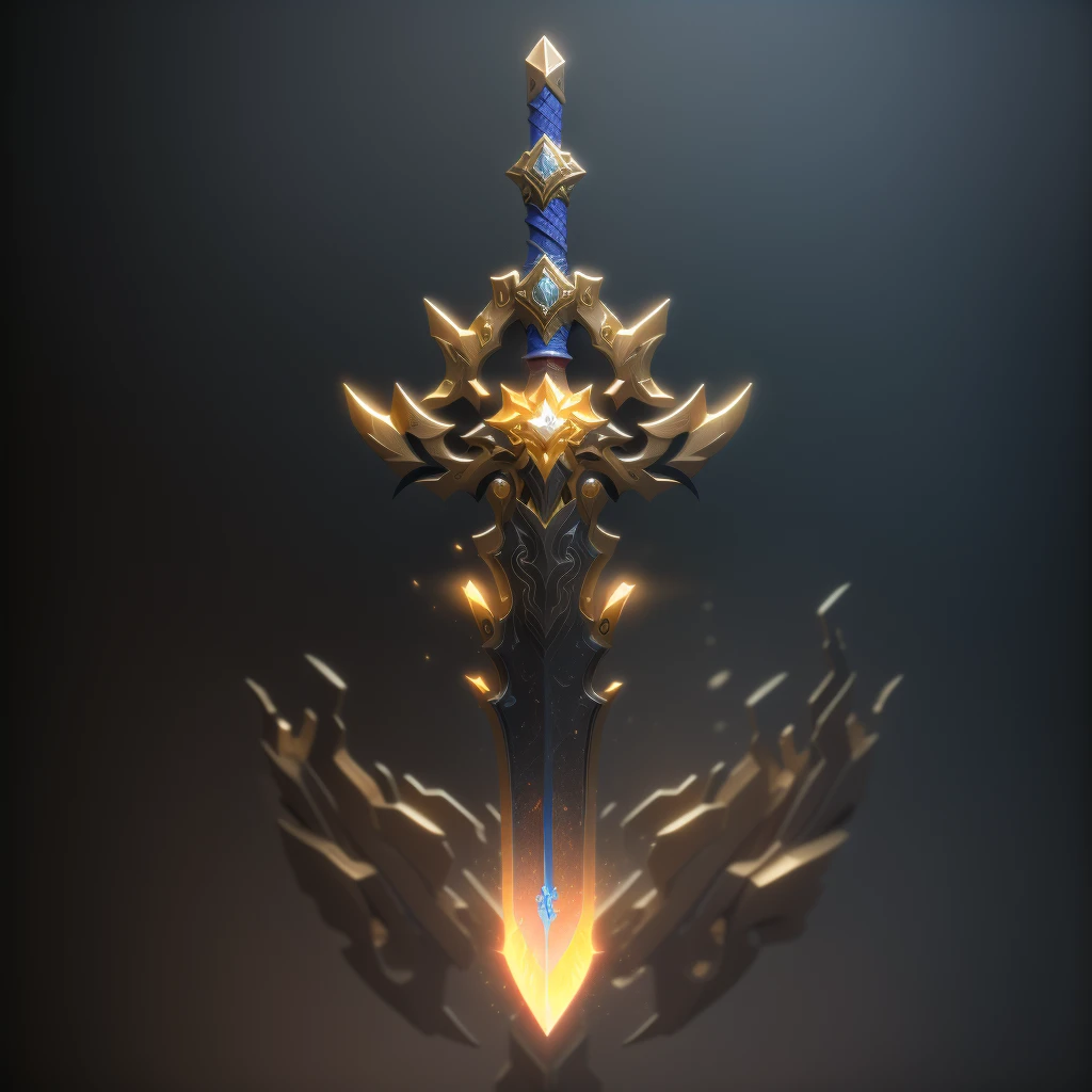 Flame, cool, burning,(A sword),(masterpiece),(best quality),(ultra-detailed)Game ICON, masterpieces, HD
Transparent background, 3D rendering
2D, Blender cycle, Volume light,
No human, objectification, fantasy, futuristic style,cyberpunk, light effect, pendant, structured, 
high-definition, game icon,Chinoiserie, (2d), black background,<lora:jian:0.6>