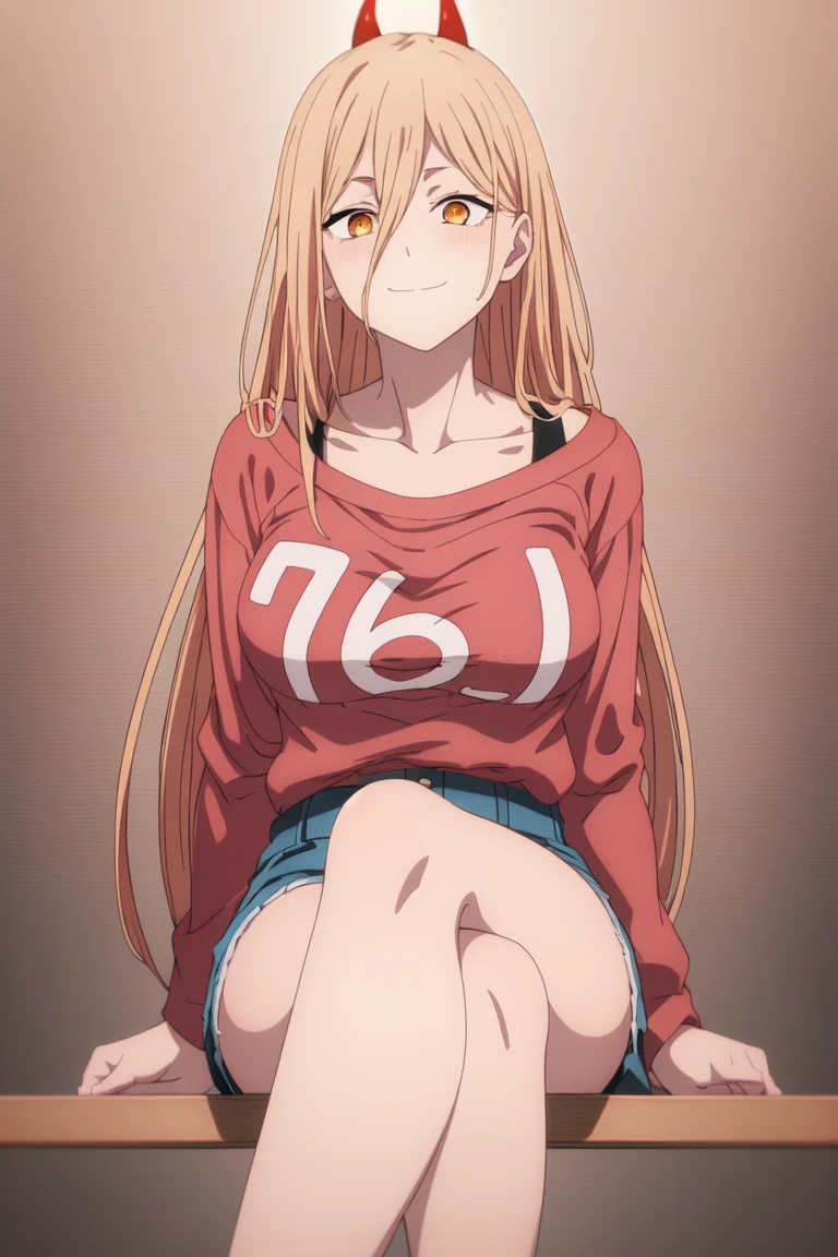 BoBa
((best quality)), ((masterpiece)), (detailed)
<lora:BoBaV1:0.9>
1girl, +_+, orange eyes, looking at viewer, smile,
red horns,
1girl, blonde_hair, blush, breasts, collarbone, crossed_legs, demon_horns, gradient, gradient_background, hair_between_eyes, horns, long_hair, red_horns, shirt, shorts, sitting, solo