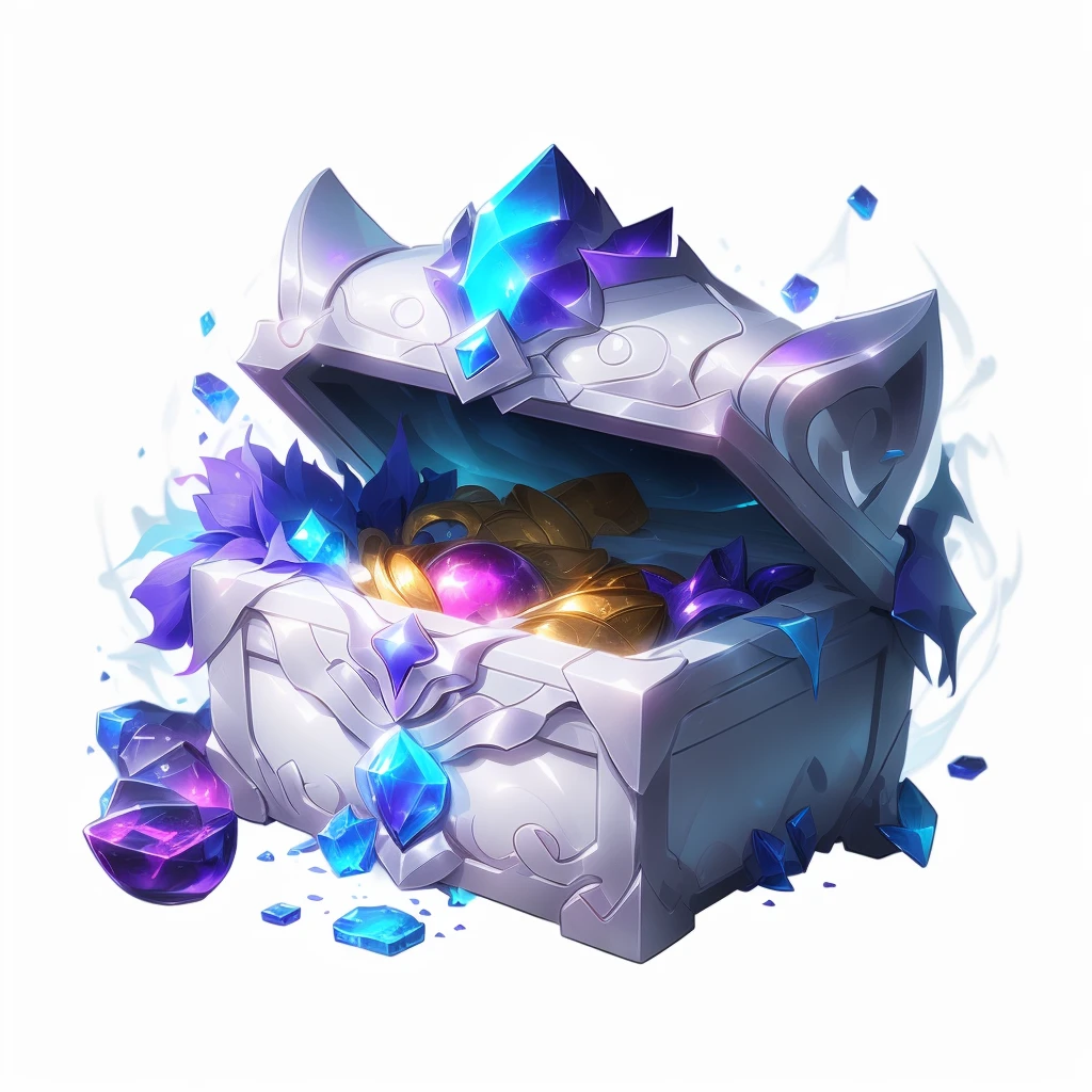 (Masterpiece, Top quality, Best quality, official art, Beautiful Beauty :1.2), (8k, Best quality, Masterpiece :1.2), (((white background,)))
(item/baoxiang), Fantasy, a treasure chest in the shape of a cat head with a pair of cat ears, cyberpunk style, purple and blue <lora:baoxiang:0.5>