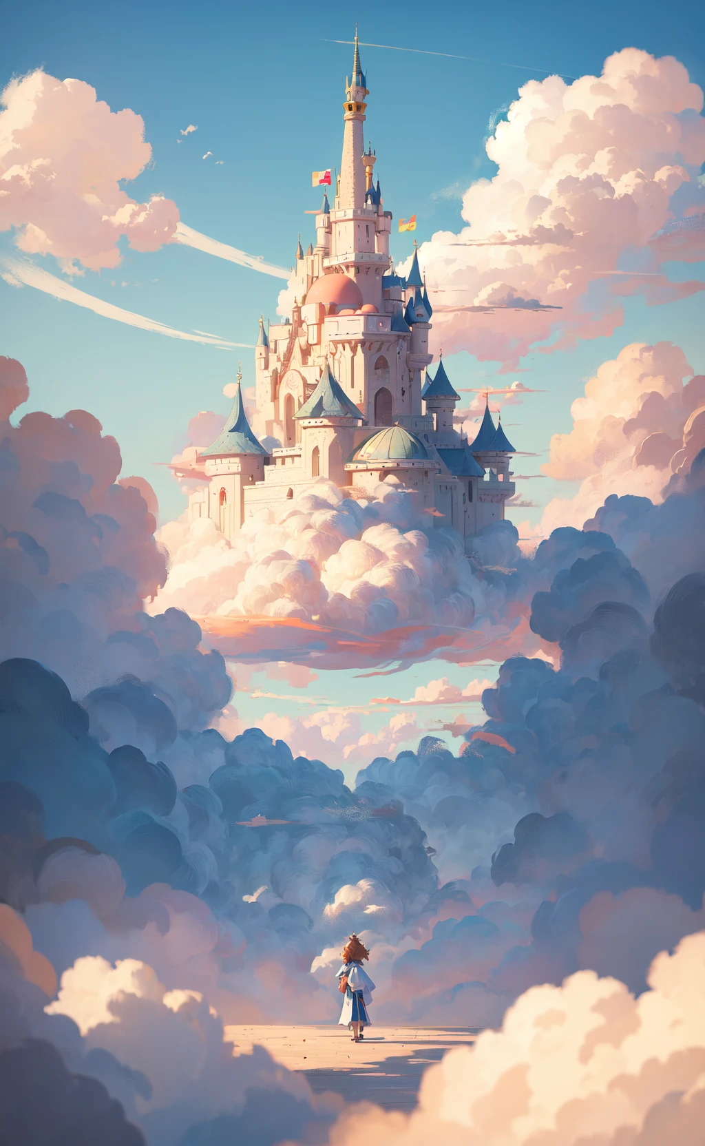 masterpiece, best quality, everyday life in the cloud kingdom