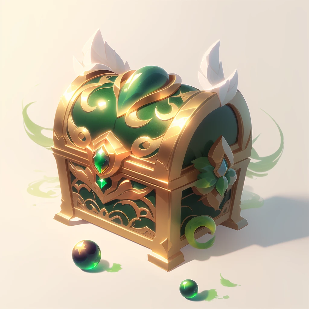 (Masterpiece, Top Quality, Best Quality, Official Art, Beauty of Beauty :1.2), (8k, Best Quality, Masterpiece :1.2), (((white background,)))
(item/baoxiang), Fantasy, there is a treasure chest in the shape of a green ball, (tail), <lora:baoxiang:0.5>