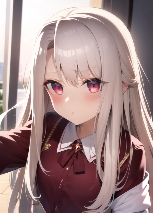 1girl, blonde hair, red eyes, illya,  <lora:illya2:0.8>