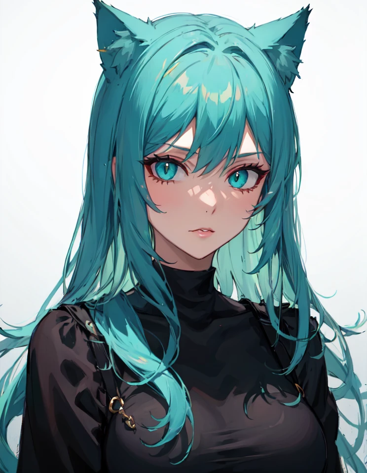 masterpiece, best quality, mature female, snake eyes, cat ears,
<lora:slit-pupils-10:1>, aqua hair,