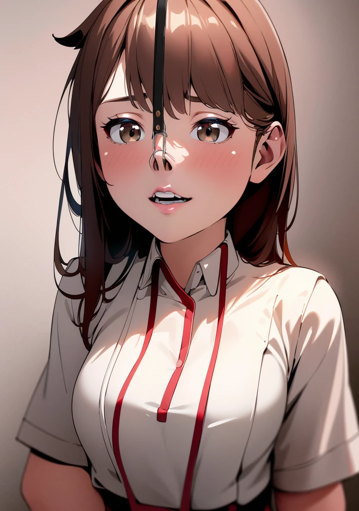 masterpiece, highres,high-resolution,4k, 4l,4k portrait, 8k,8k portrait,unity 8k wallpaper, extremely detailed CG,unity 8k wallpaper,realistic, RAW photo, real person,
portrait photography,photorealistic,detailed skin, (best quality, Ultradetailed:1.2), young girl, <lora:NOSEHOOKanotherv1:0.75>(((upper body))),pose,nurse,teeth