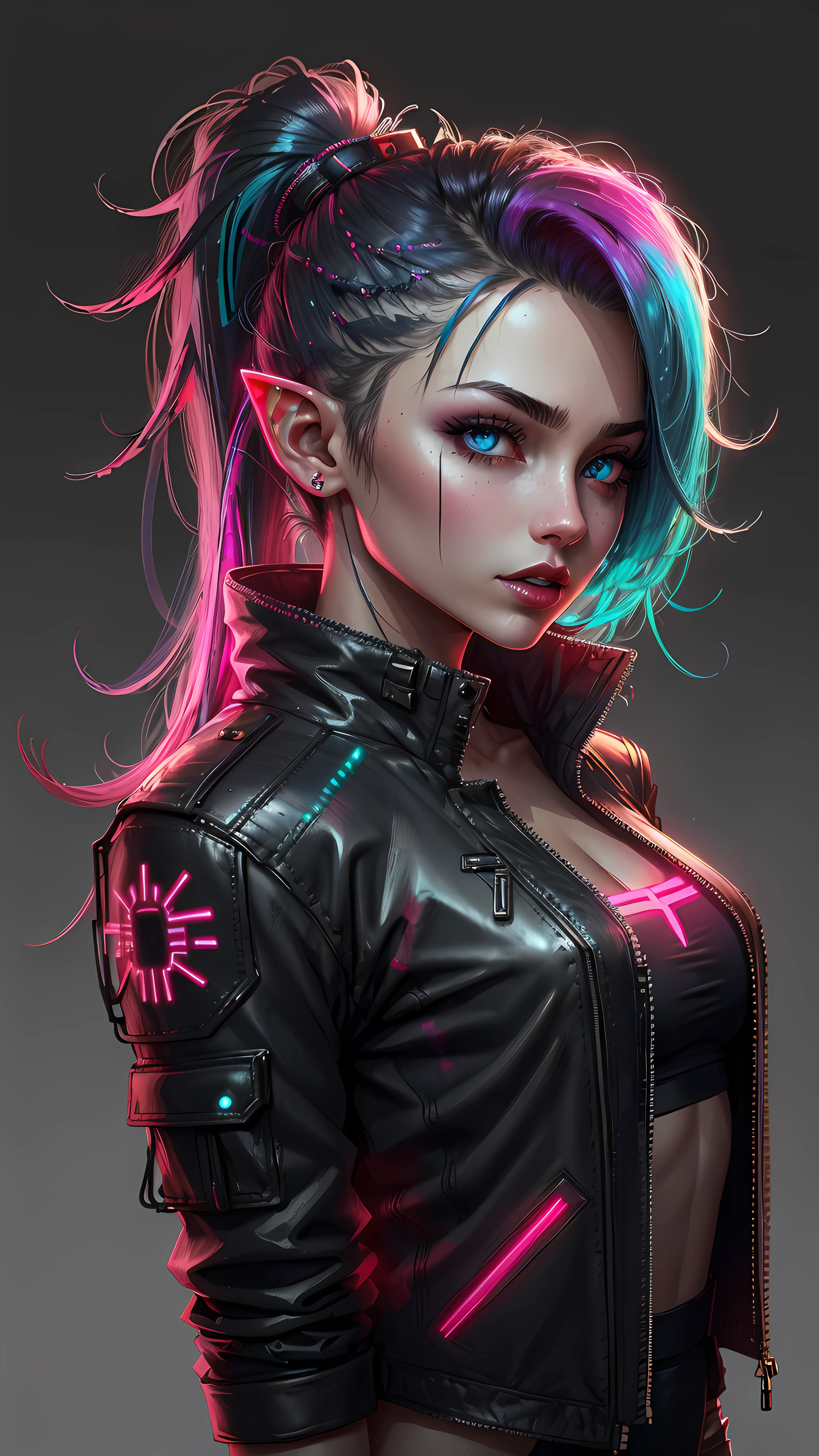 (best quality,realistic:1.2),(best quality,4k,8k,highres,masterpiece:1.2),ultra-detailed, primer plano, plano del rostro, hiper nitido, hiper detallado, A closeup of Kristin Kreuk in a neon suit, Ambiente ciberpunk, cyberpunk with neon lights, Luz cyberpunk brillante, agachado,Vibraciones ciberpunk, Cyberpunk lighting, estilo ciberpunk, neon cyberpunk style, En el estilo cyberpunk, mira ciberpunk, cyberpunk dreamy girl, foto ciberpunk, neon cyberpunk, cyberpunk aesthetic, ropa de calle ciberpunk, cyberpunk aesthetic, estilo de arte ciberpunk, Portero del streetwear cyberpunk,sabes, dedos perfectos,neon hair color, Textura de detalle, detalle del cabello,Pantalon long noir fluo, hermoso rostro,por el WAVY,Detailed neon black shoes..,HDR, 8k, absurdres, cinestill 800, sharp focus, 4k , great details and colours, HDR, 8k, absurdres, cinestill 800, sharp focus, add_detail:2, Ultra HD | | | ((Fullbody-shot)) add_detail:2 (1woman, solo)