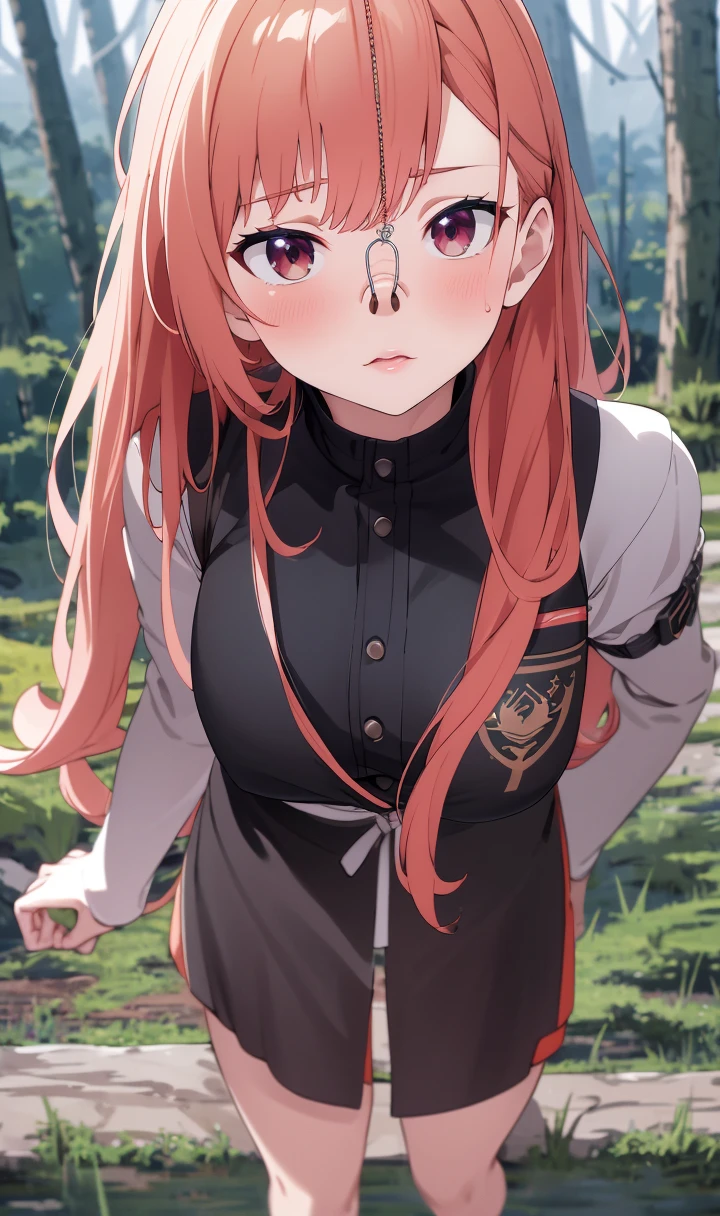 masterpiece, highres,high-resolution,4k, 4l,4k portrait, 8k,8k portrait,unity 8k wallpaper, extremely detailed CG,unity 8k wallpaper,realistic, RAW photo, real person,
portrait photography,photorealistic,detailed skin, (best quality, Ultradetailed:1.2),anime girl, beautiful forest Landscape <lora:NosehookV5:0.75>full body,stand up,full body shot