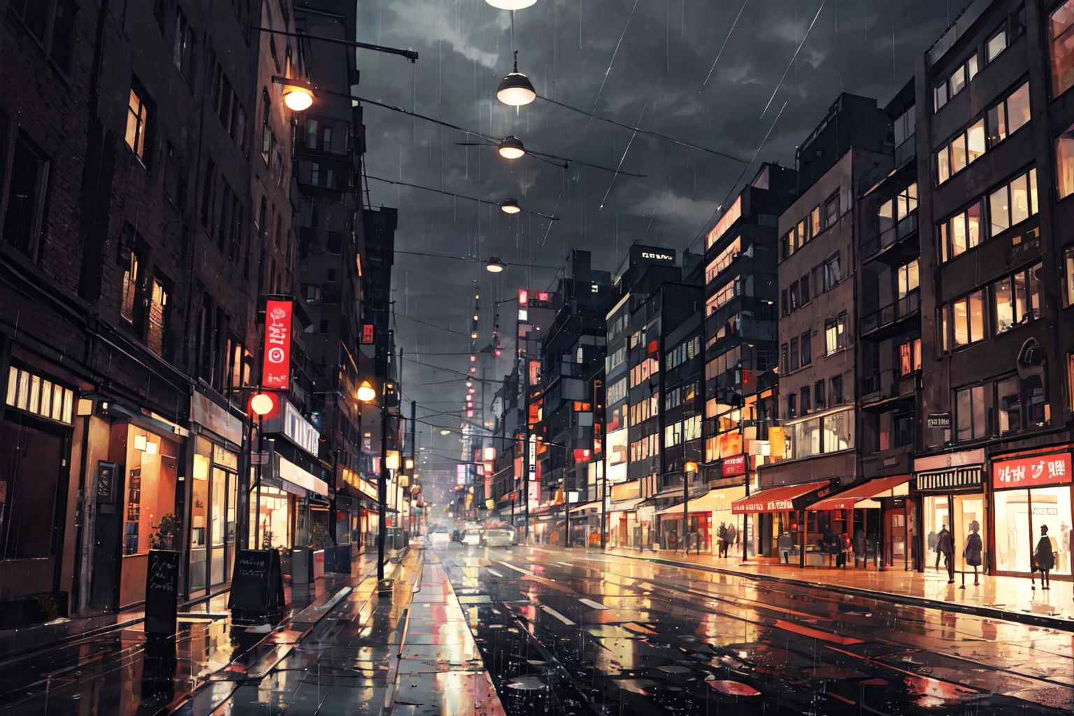 raining night,city