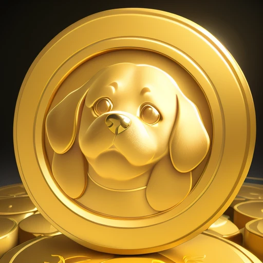 A gold coin,(an dog on coin:1.25),(Pure Gold:1.1),(cartoon,3d:1.3),(masterpiece, top quality,best quality, official art, beautiful and aesthetic:1.2),Game ICON,HD Transparent background,Volume light,No human,fantasy,best quality,,game coin, <lora:coin:0.5>