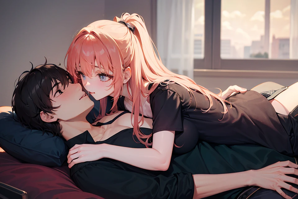 Situation explanation:(Mature brother and mature sister reunite to enjoy skinship on bed、sister accepts brother&#39;insert penis into her vagina、my brother&#39;penis won&#39;not generated.、このSituation explanationを前提にして、Generate with the following prompt)、Red-haired lady crawling on all fours, (big breasts), blush, Ahegao, my brother is grabbing my sister&#39;ass from behind, perfect anatomy, (masterpiece), (highest quality), (Super detailed), (Detailed CG illustration), ((very delicate and beautiful)),cinematic light