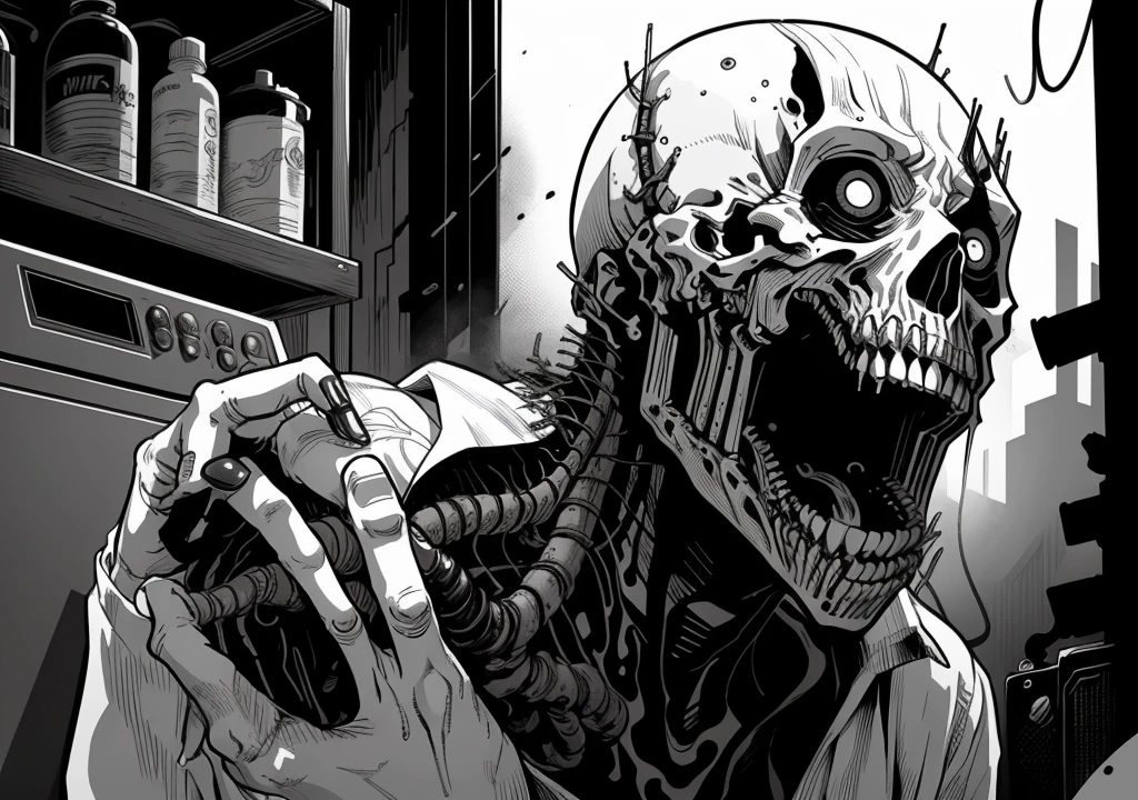 best quality,masterpiece,<lyco:itoStyleLoRA:0.6>,junji ito style,inked,horror manga,giger,ghost in the machine,