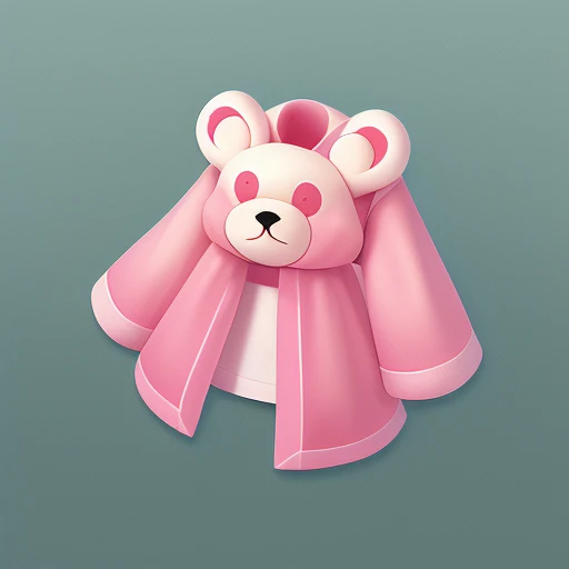 gameicon,masterpiece,best quality,ultra-detailed,masterpieces,The image is a cute, pink colored clothing with a print of small bear patterns on it, 3D rendering2D, Blender cycle, Volume light,No human, objectification, fantasy <lora:3d:0.5> <lora:GameIconResearch_clothes_Lora:0.0.5>