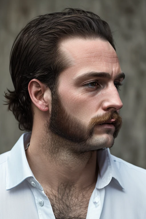 masterpiece, realistic, 8k, (1man:1.3), white shirt, european, (very skinny:1.2), <lora:A_Sideburns_Cut_v3:1>(side-burns:1.2), (mutton-chops:1.1), (firendly:1.2), curly hair,