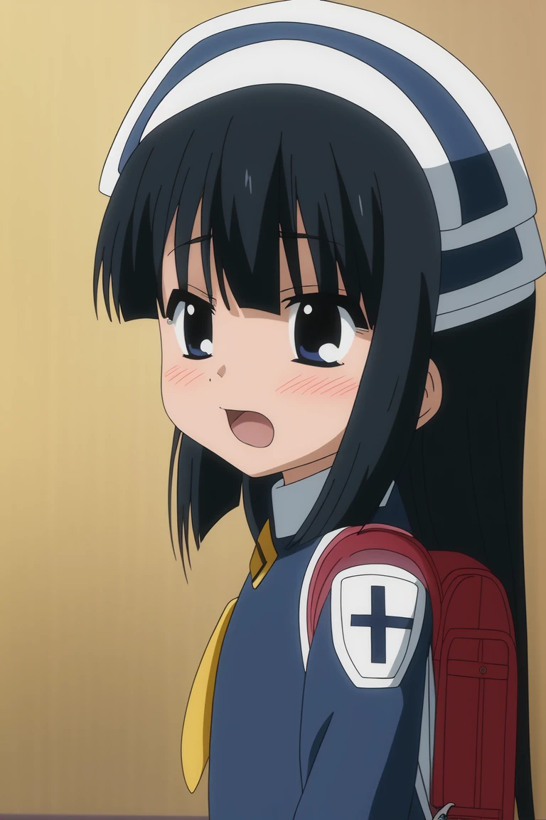 <lora:KodomoNoJikan_kagami kuro:0.7> kagami kuro, (backpack),  (nun dress), 8k, masterpiece, absurdres, anime,