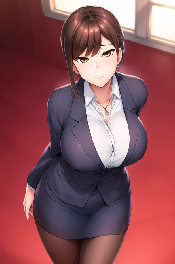 (Night:1.7), Japan, Tokyo, CityView, Before Window,
Standing at attention,
formal, blue jacket,pencil skirt,white Collared shirt,pantyhose,(Closed_Clothes:1.5),
<lora:Ayako_Sasagawa_Saimin_Gakushuu-KK77-V1:0.7>,jewelry,earrings,necklace,office lady,
brown hair,  yellow eyes,bangs,braid,
1 girl, 24yo,mature female,Beautiful Finger,Beautiful long legs,Beautiful body,Beautiful Nose,Beautiful character design, perfect eyes, perfect face,
looking at viewer,girl in the center of the image,
NSFW,official art,extremely detailed CG unity 8k wallpaper, perfect lighting,Colorful, Bright_Front_face_Lighting,
(masterpiece:1.0),(best_quality:1.0), ultra high res,4K,ultra-detailed,
photography, 8K, HDR, highres, absurdres:1.2, Kodak portra 400, film grain, blurry background, bokeh:1.2, lens flare, (vibrant_color:1.2)
(Beautiful,Large_Breasts:1.2), (beautiful_face:1.5),(narrow_waist),