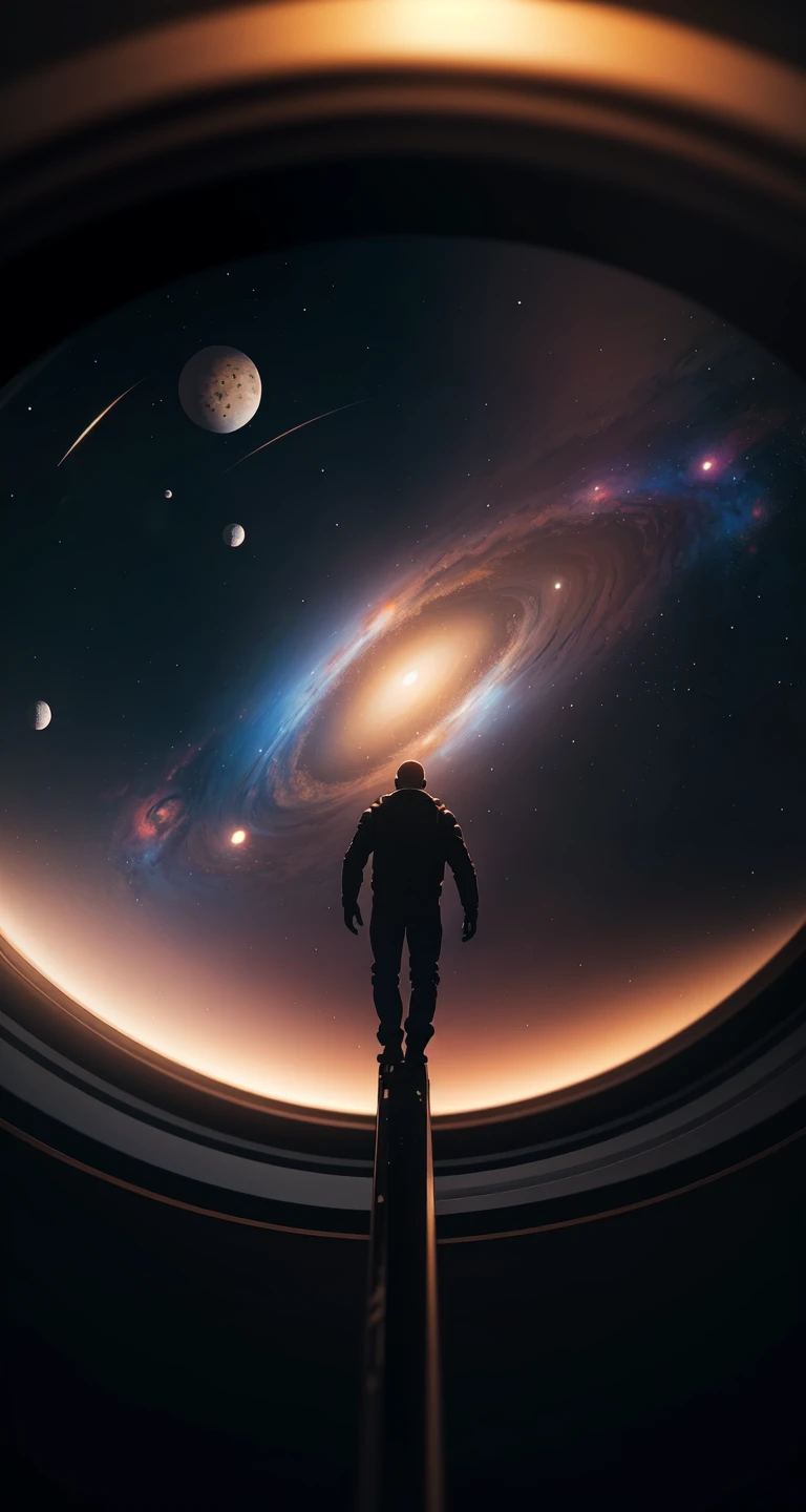 abstract dream, space, intricate, grand scale, alone, cinematic film still, insane detail, sharp focus, depth of field, realistic lighting, (realistic perspective), complex, (multiple subjects), 4k HDR