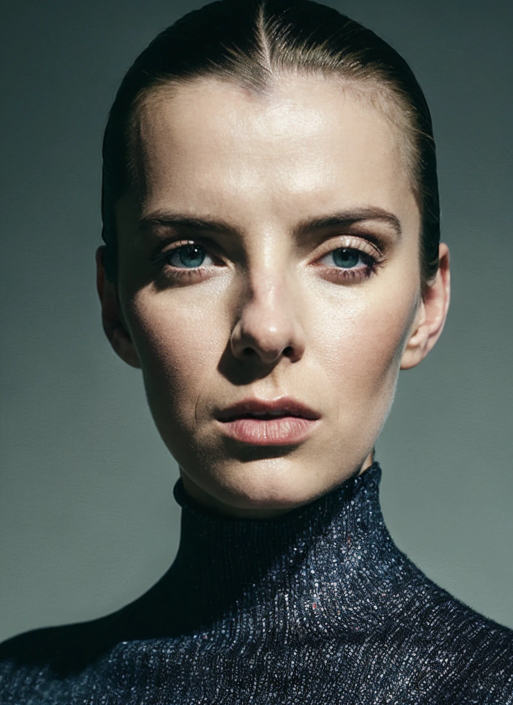 photo of sks woman, A stunning intricate full color portrait of (sks woman:1),
wearing a black turtleneck,
epic character composition,
by ilya kuvshinov, alessio albi, nina masic,
sharp focus, natural lighting, subsurface scattering, f2, 35mm, film grain
