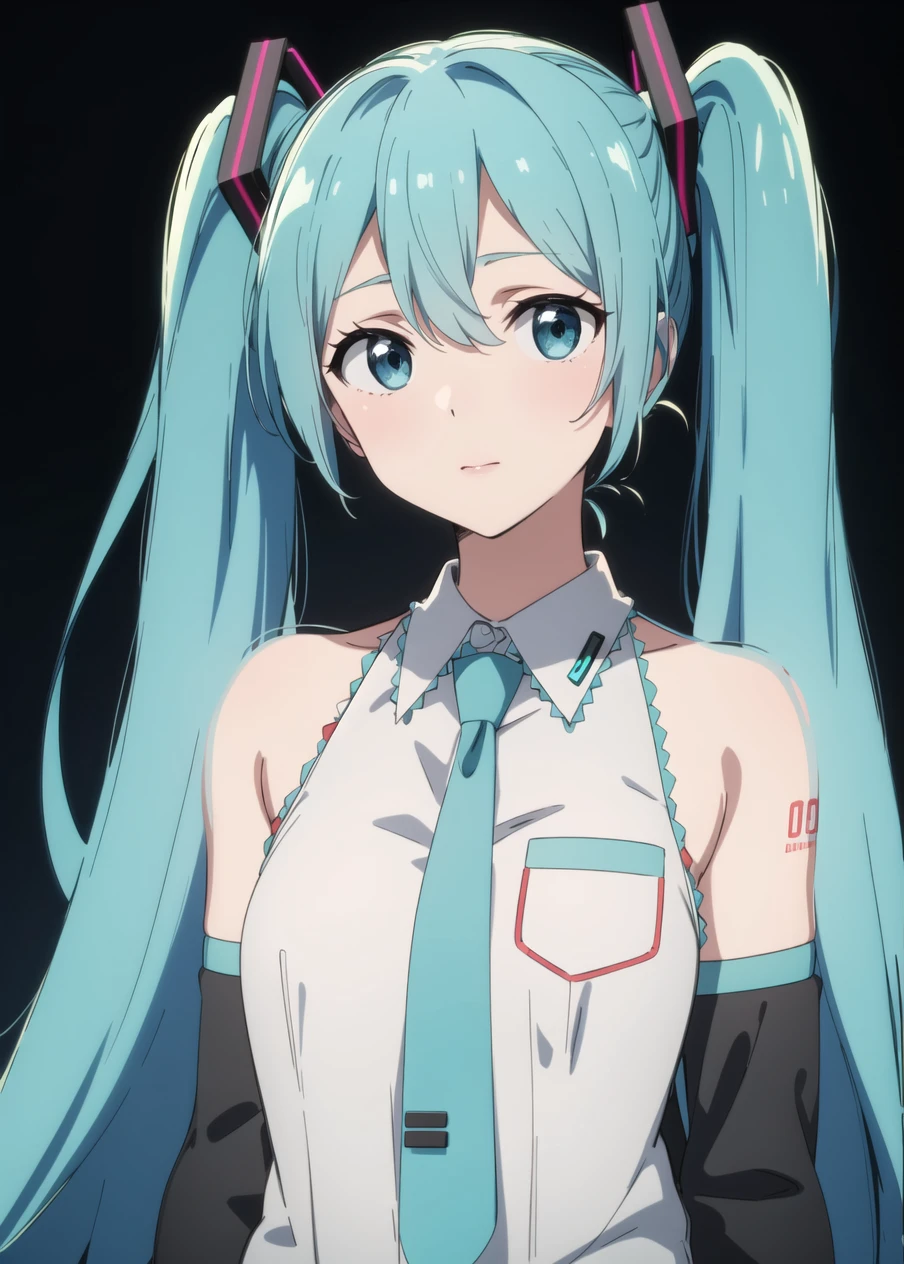 masterpiece, best quality, hatsune miku, upper body,