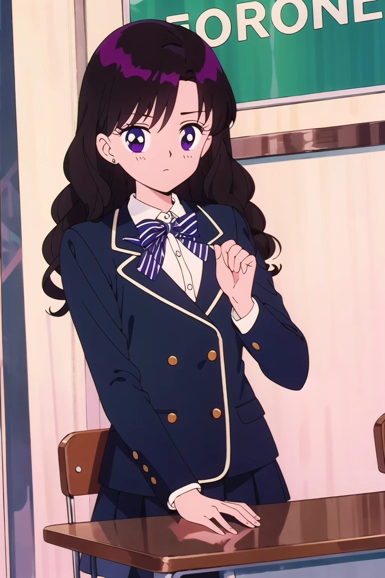 best quality, masterpiece, <lora:smv1-10:1>, 1girl, school uniform, curly hair,