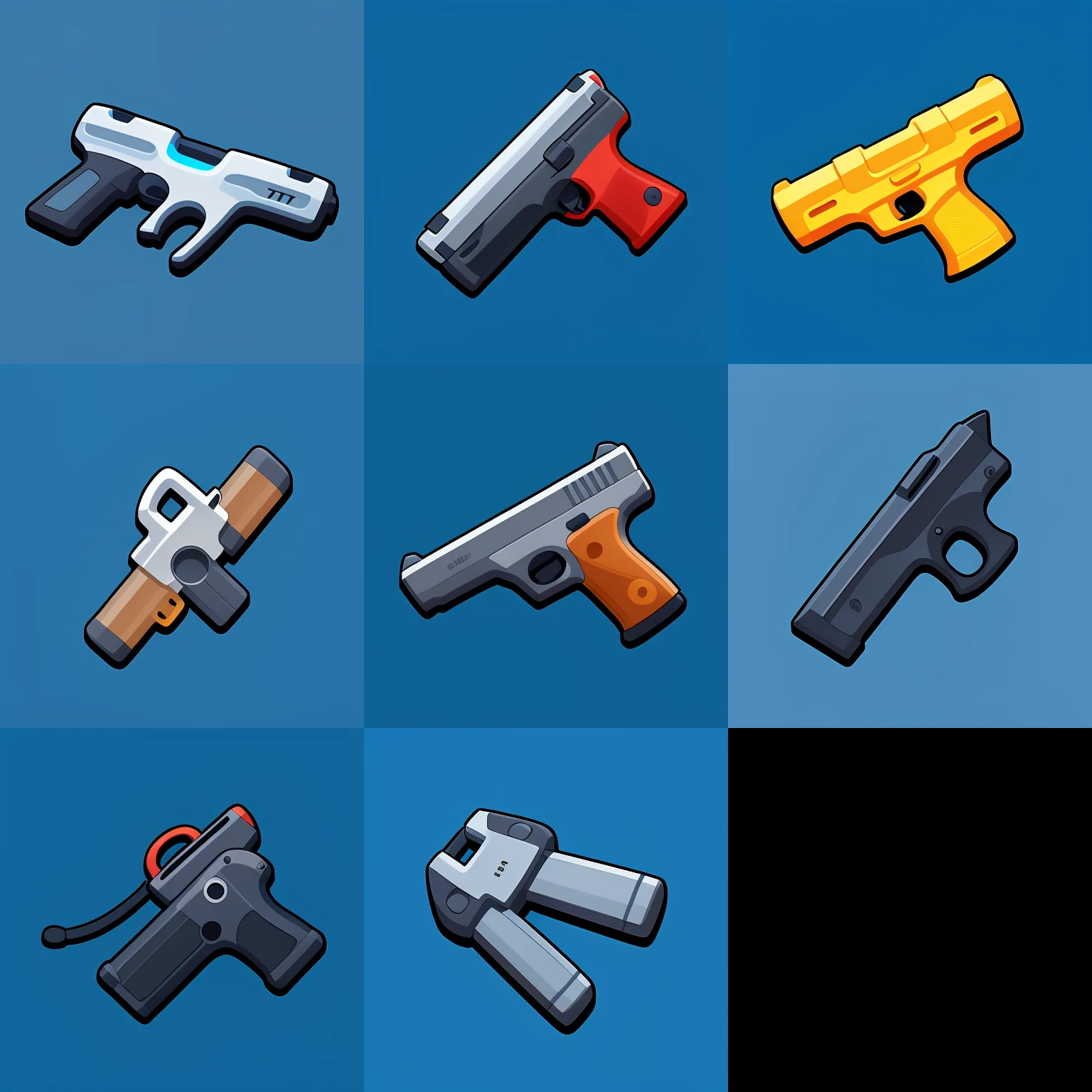 Fcartoon,Handgun, <lora:GameIconResearch_omkt_Lora:0.6>