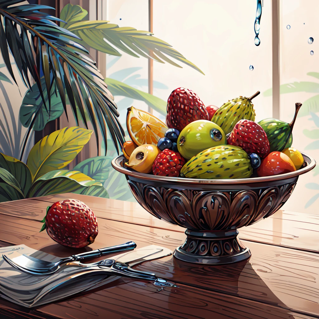 4k, lots of delicious tropical fruits with drops of moisture on table, a lot of details,
abstract dream, space, intricate, grand scale, alone, cinematic film still, insane detail, sharp focus, depth of field, realistic lighting, (realistic perspective), complex, (multiple subjects), 4k HDR,<lora:add_detail:0.5>,<lora:more_details:0.25>,<lora:20230530123038:0.25>,