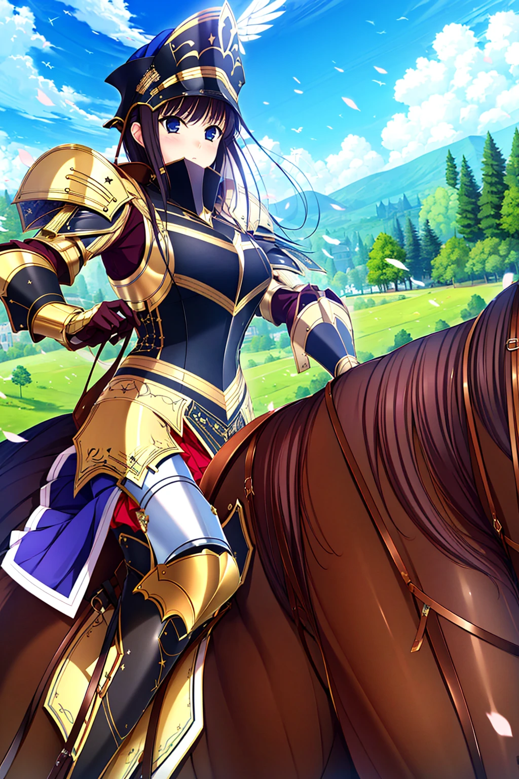 ((masterpiece, high quality, best quality)),
1girl, jousting, blue sky,
<lora:kk-style_v2.2:1.0>