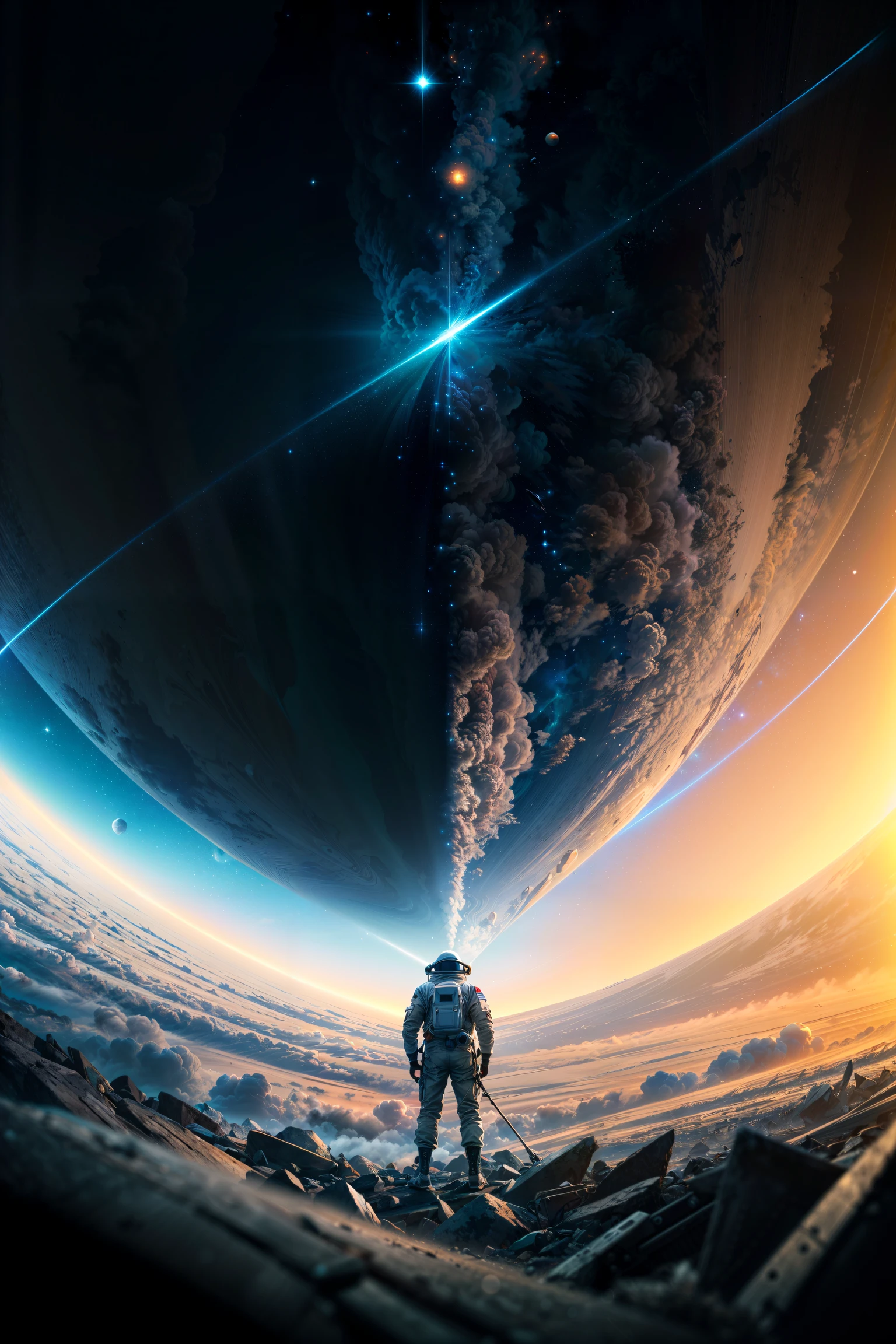 abstract dream, space, intricate, grand scale, alone, cinematic film still, insane detail, sharp focus, depth of field, realistic lighting, (realistic perspective), complex, (multiple subjects), 8k, ((masterpiece)), artstation, highly detailed, sharp focus <lora:add_detail:1>