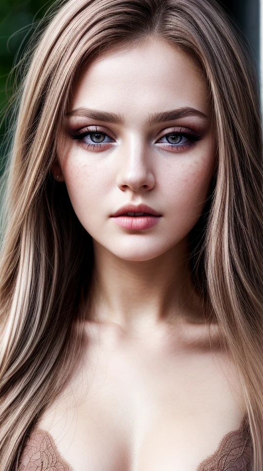 closeup face photo of beautiful russian teenager_woman, dark makeup, ash ginger, big perfect eyes, big perfect lips, hyperdetailed photography, soft light, head and breast portrait, cover,, best quality, (detailed beautiful face, detail skin texture, ultra-detailed body:1.1)