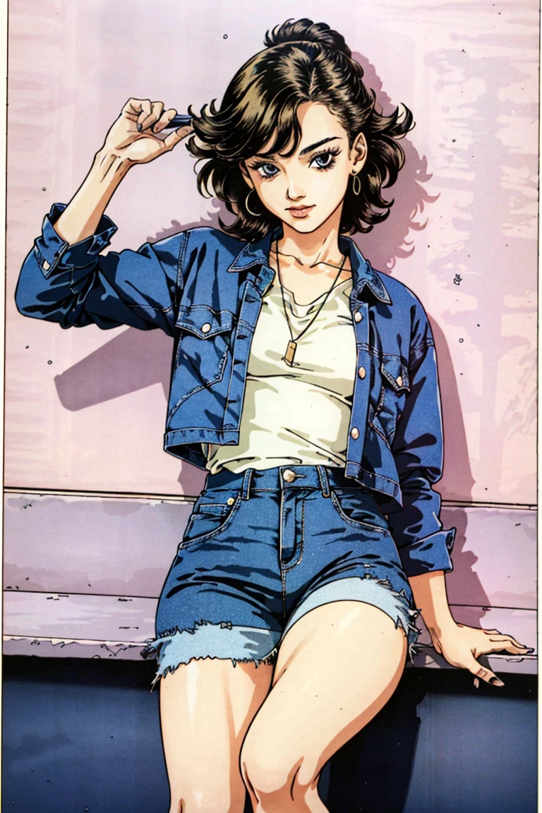 1girl, 1980s (style)  <lora:johnyterrorLora_1:1>
