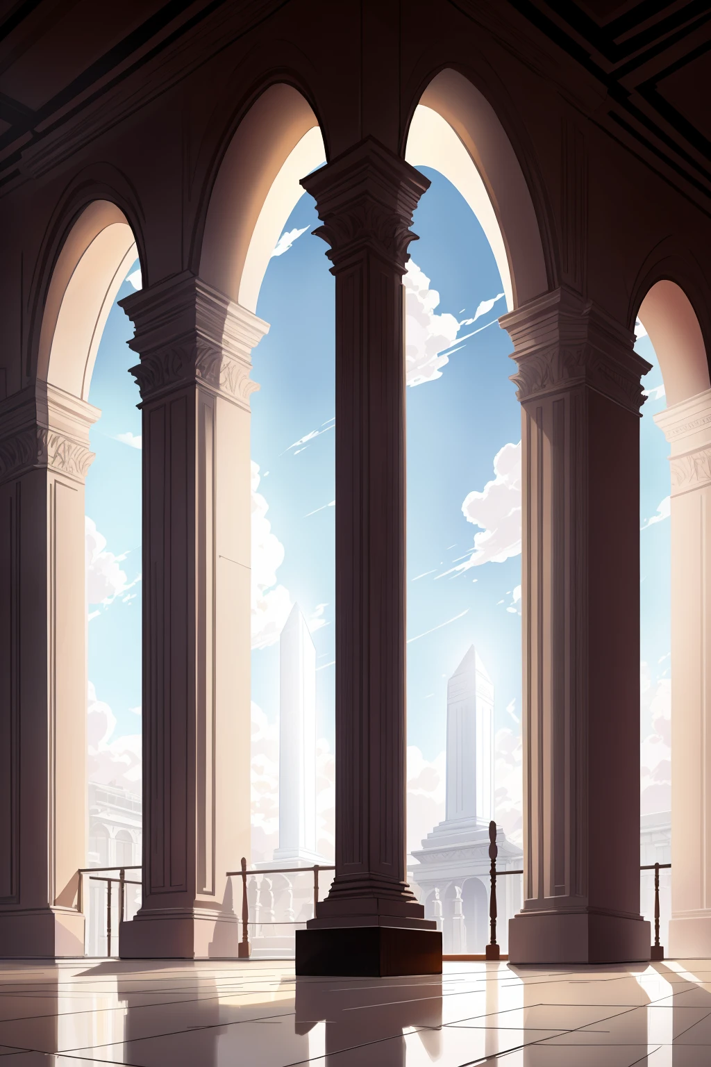 Obelisk, indoors, <lora:FuturisticScape-V3:1>