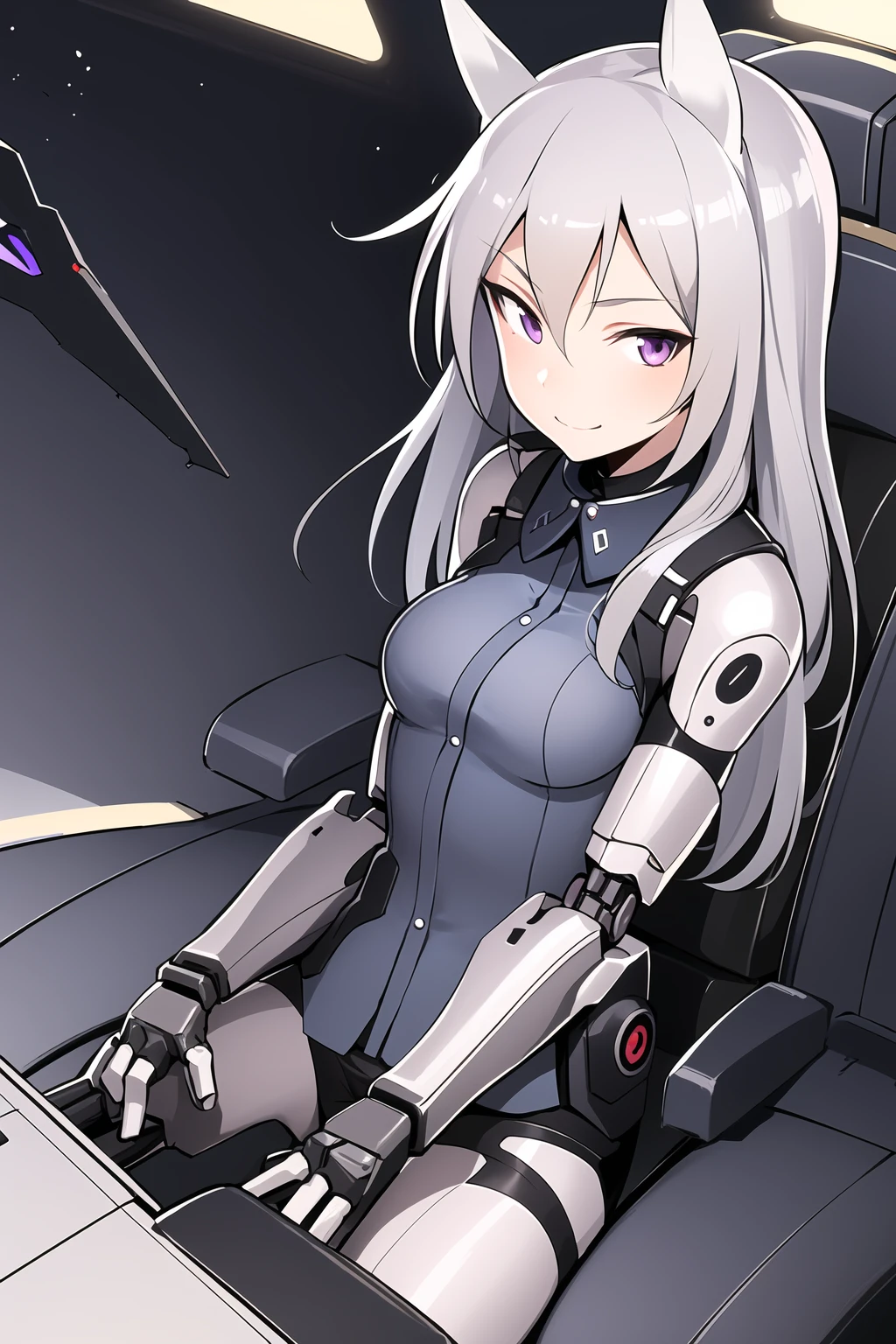 irrational solution, High resolution, (masterpiece: 1.4), Very detailed, The beauty of condom language、Big Breasts、Beautiful Vagina、Beautiful snake eyes、Beautiful breasts、Ample breasts、Beautiful Hands (Draw the whole body)(Odd Eye) (((The dimly lit cockpit interior is covered in used semen-filled condom velvet and filled with artificial semen.))) ((Used XL size purple premium condom pilot suit))