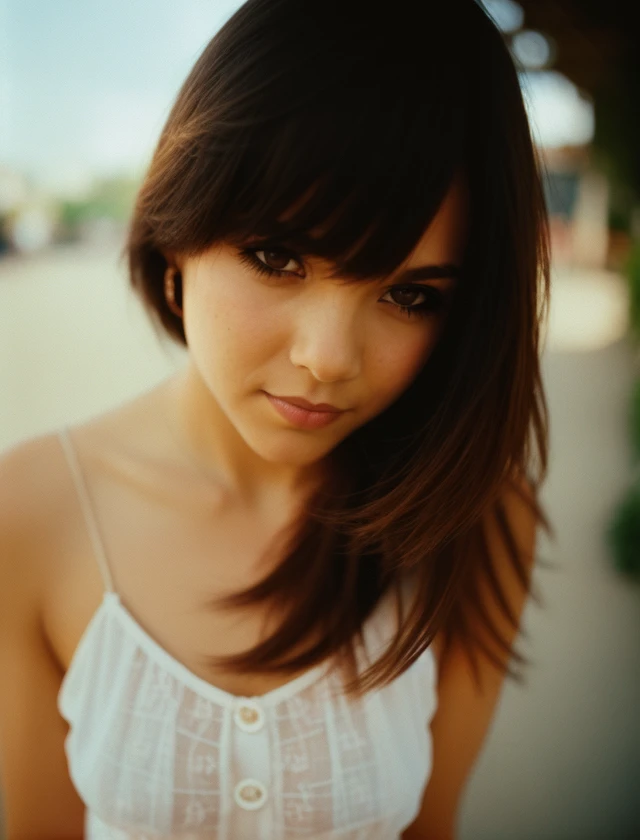 raw photo, film grain, lomo, portrait, a woman <lora:Analog Style Lomo:0.7>